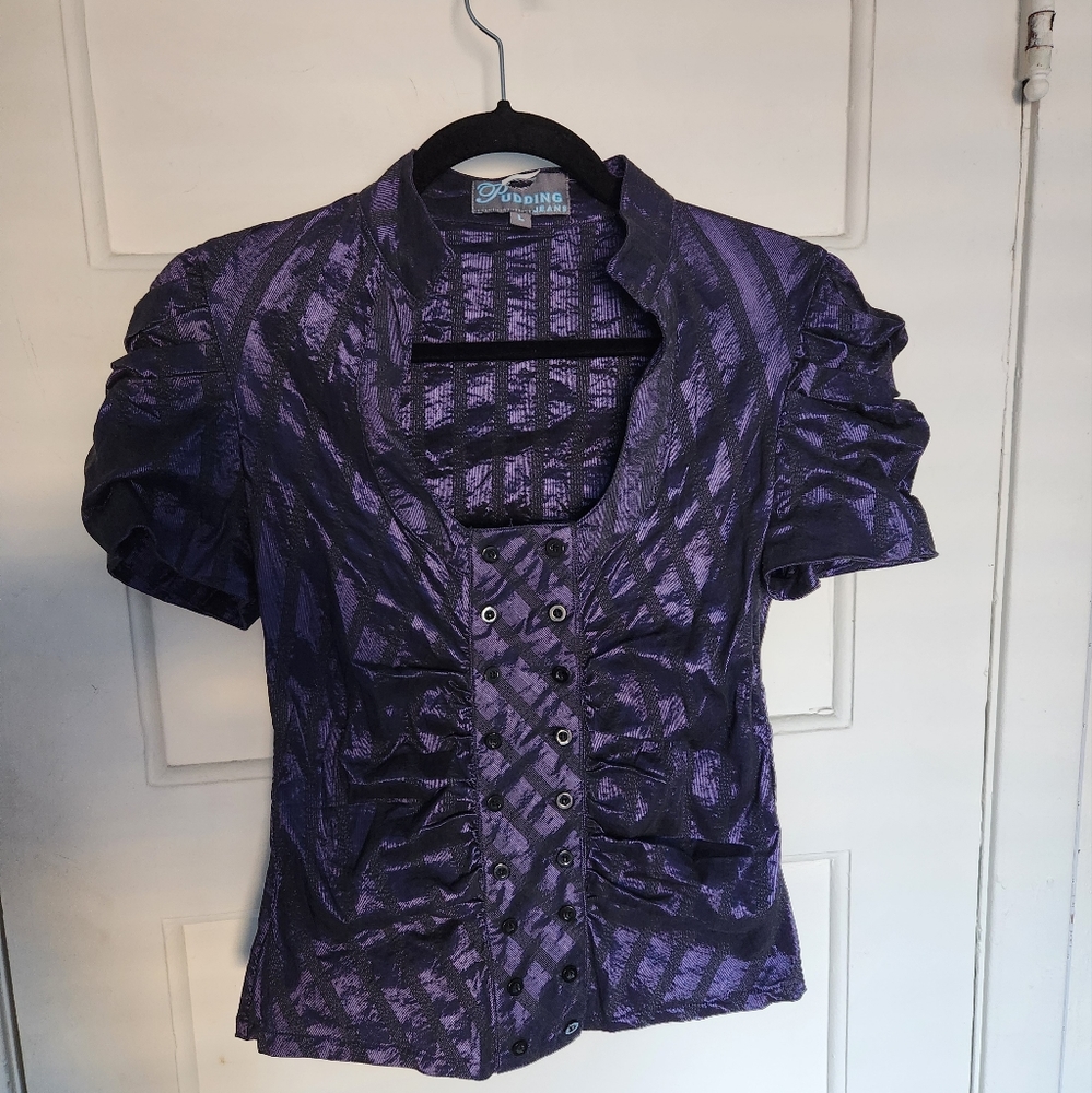 Vintage 90s Y2K Puff Sleeve Top